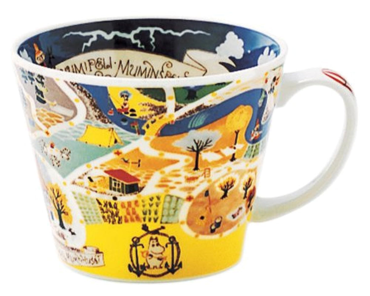 Yamaka Shoten MOOMIN New Bone Soup Mug Map Microwave Safe Moomin Goods NEW