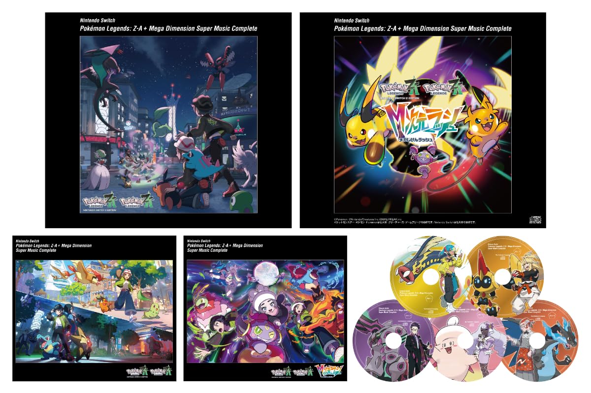 Nintendo Switch Pokemon Legends: Z-A + Mega Dimension Super Music 5CD +goods OBI