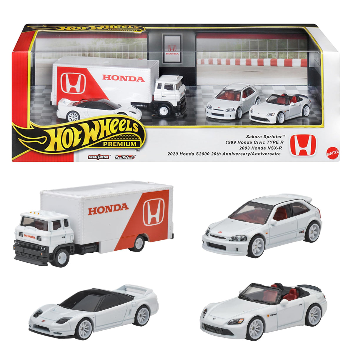 'Hot Wheels Premium Honda Type R Heritage 4-Car Set GMH39-987D NEW'