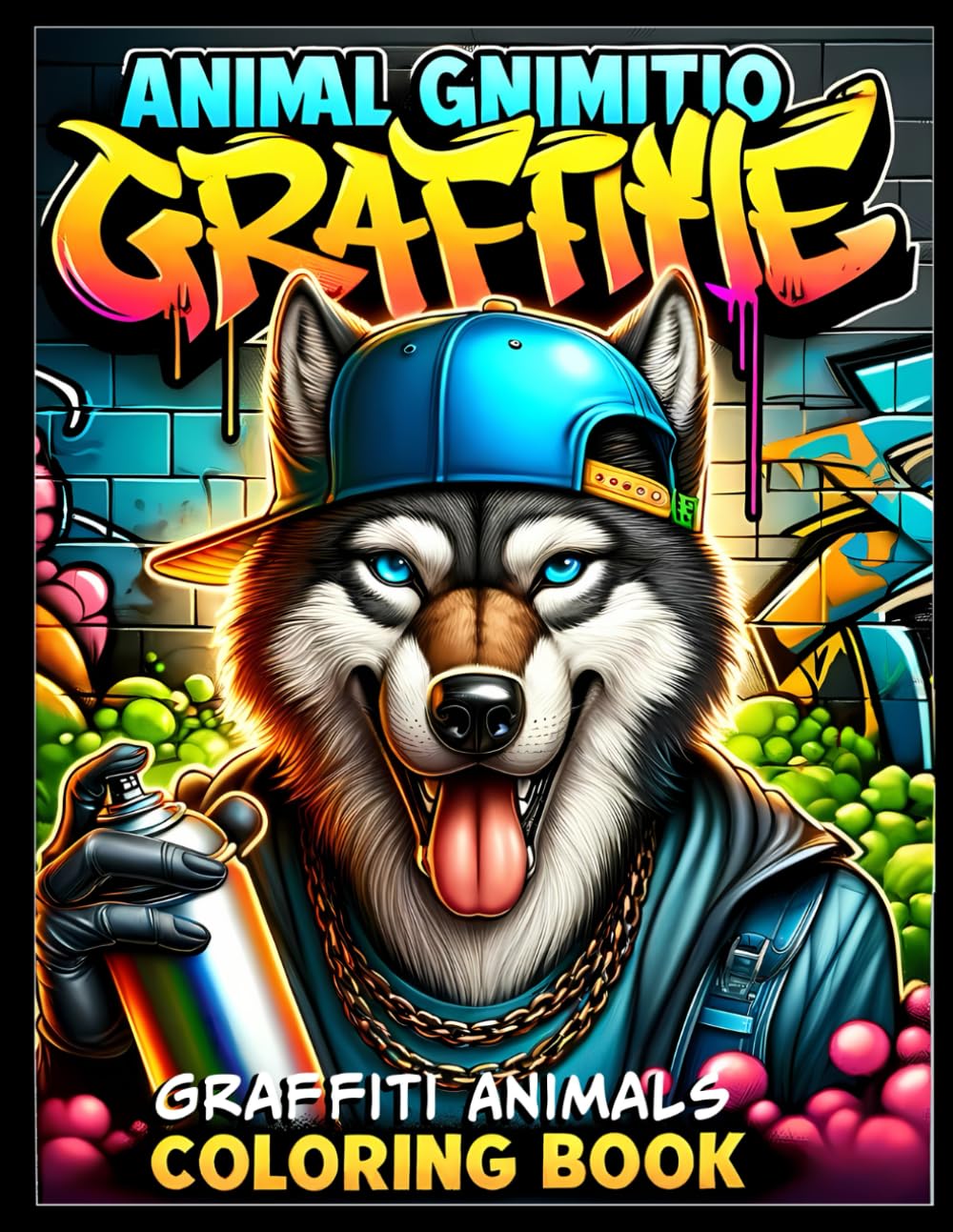 Majosta Graffiti Animals Coloring Book 50 Street Art Animal Characters New NEW
