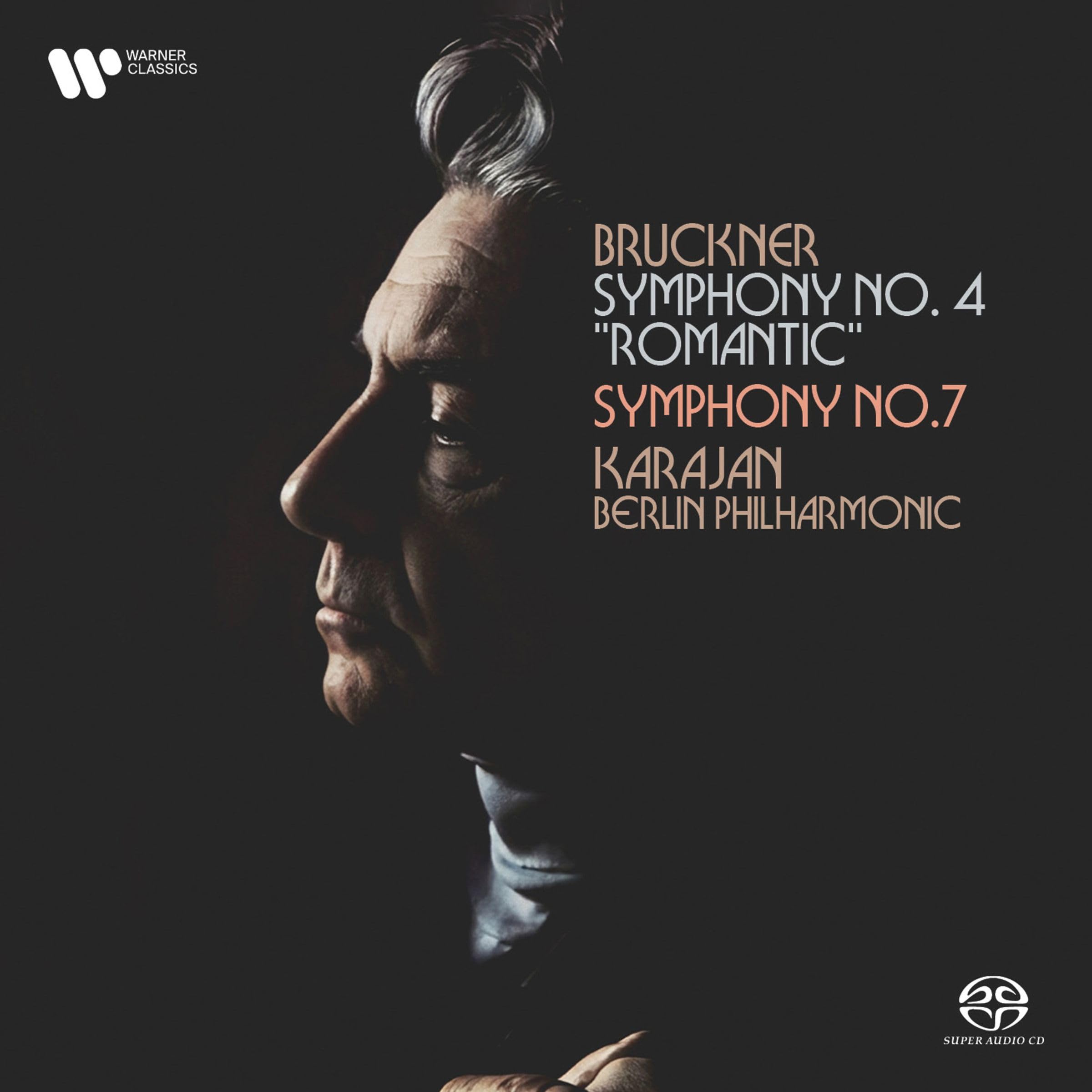 Karajan BPO Bruckner: Symphonies No. 4 & 7 Newly Remastered 2 SACD Hybrid NEW