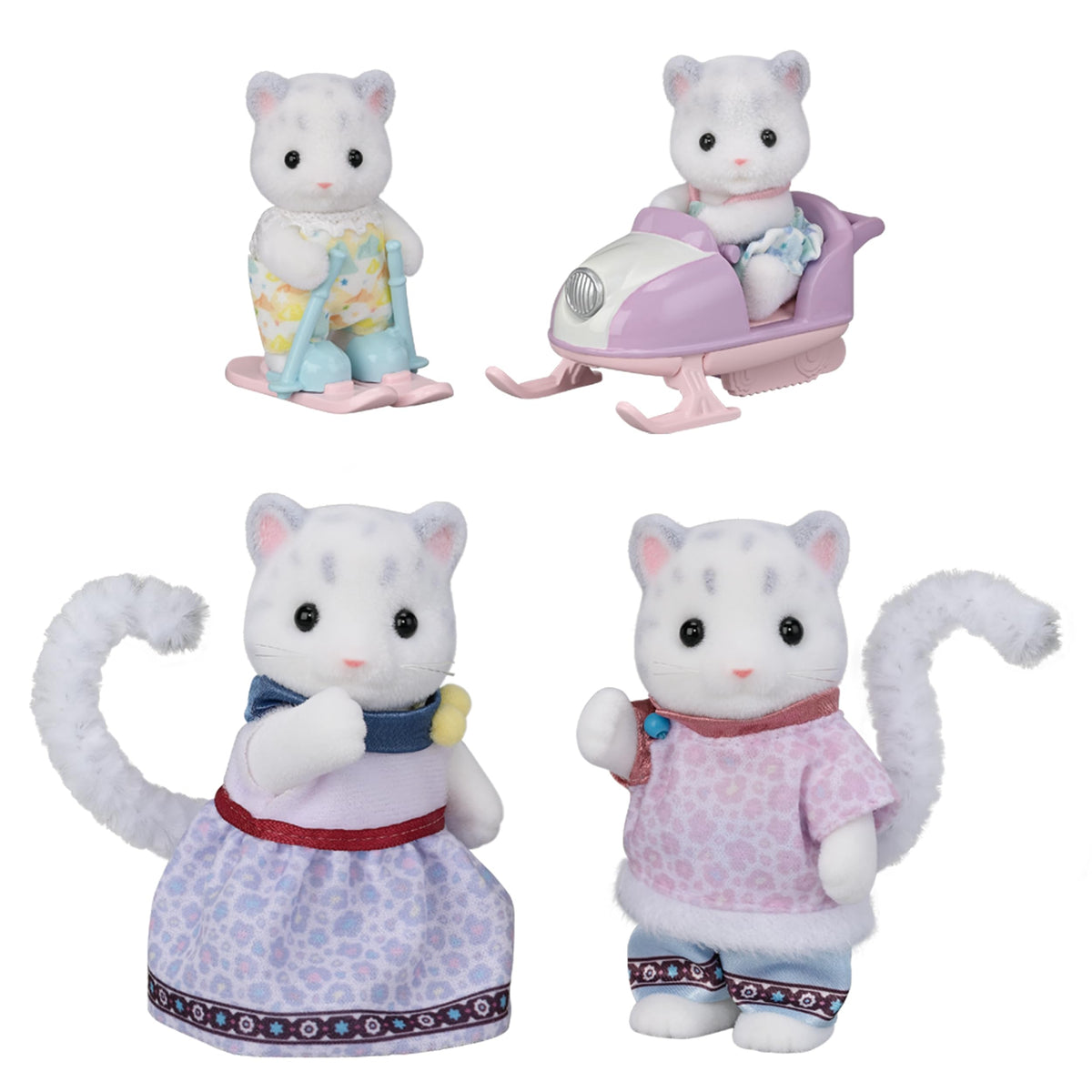 Sylvanian Families Doll Snow Leopard Family FS-55 ST Mark Certified Ages 3 NEW