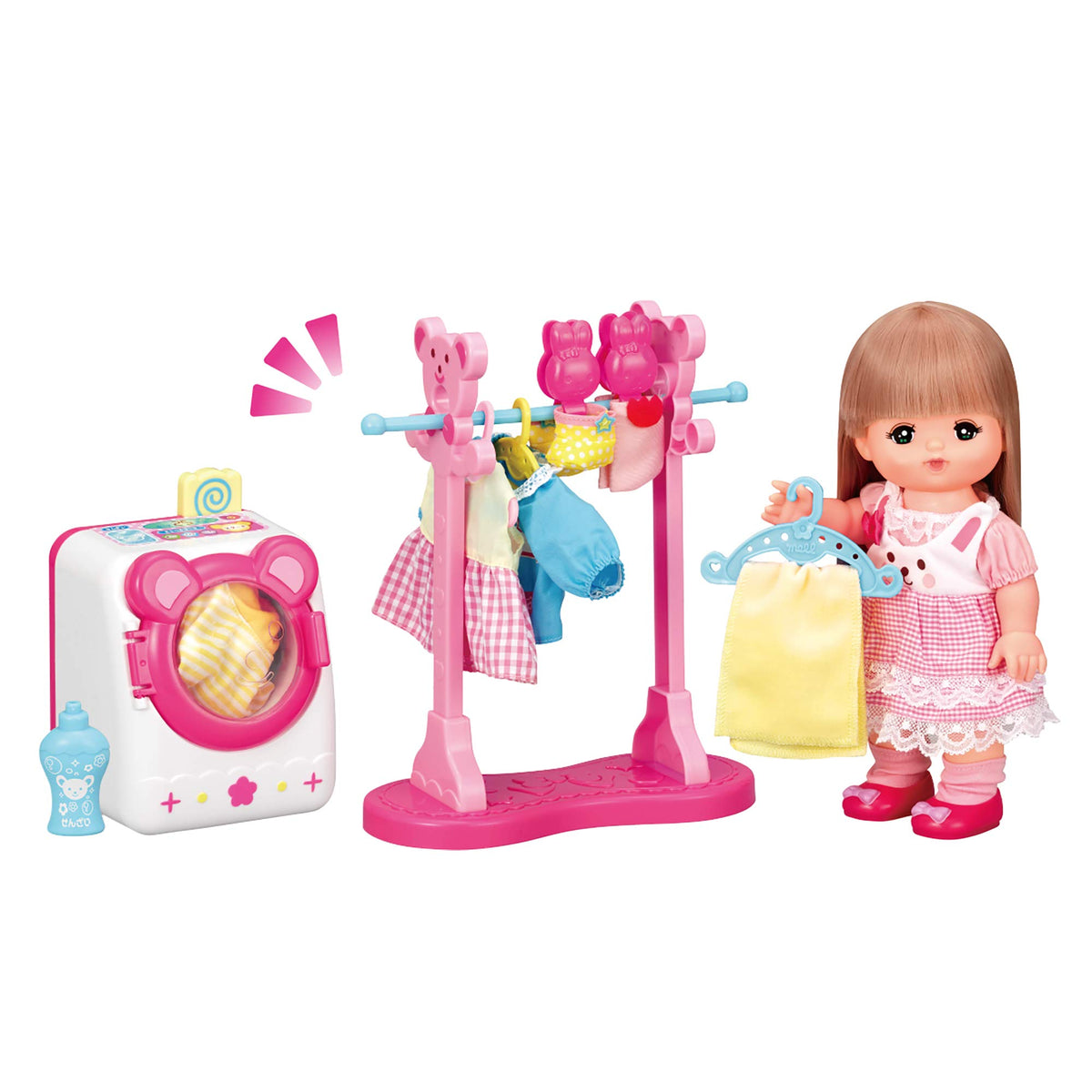 'NEW Pilot Mel-chan Care Parts Laundry Set Doll Accessory Ages 3+'