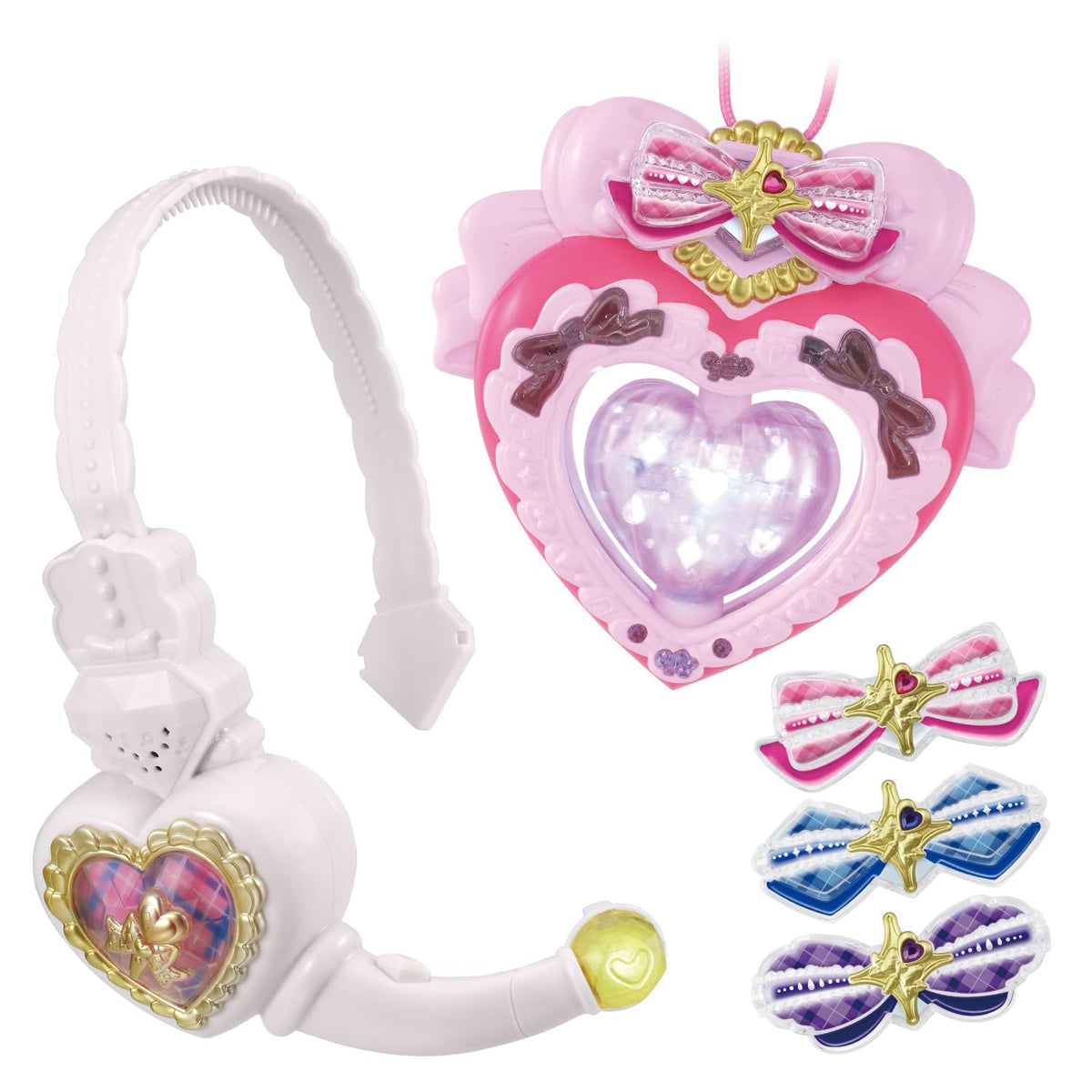 BANDAI Kimi to Idol Precure♪ Idol Heart Brooch & Idol Heart Intercom Set NEW