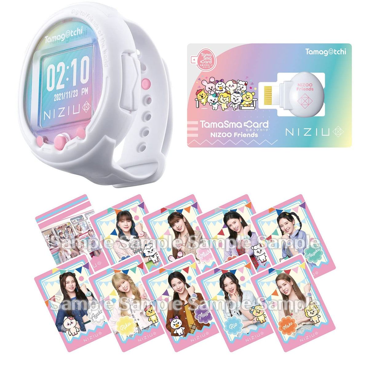 'Bandai Tamagotchi Smart NiziU Special Set White Wearable Digital Pet Toy NEW'