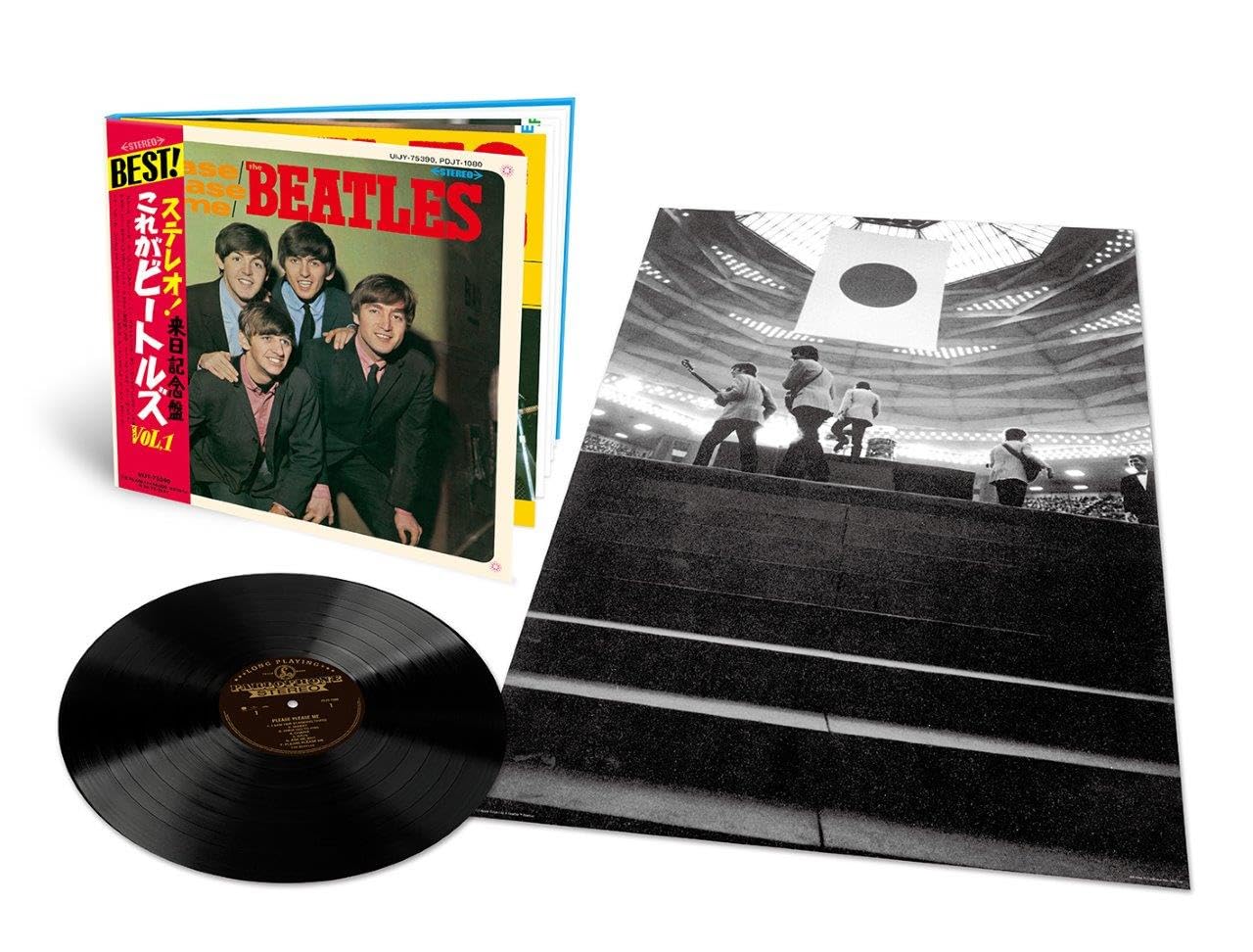 The Beatles Please Please Me & With Vinyl Poster Booklet Obi 60th Japan Ltd. Set