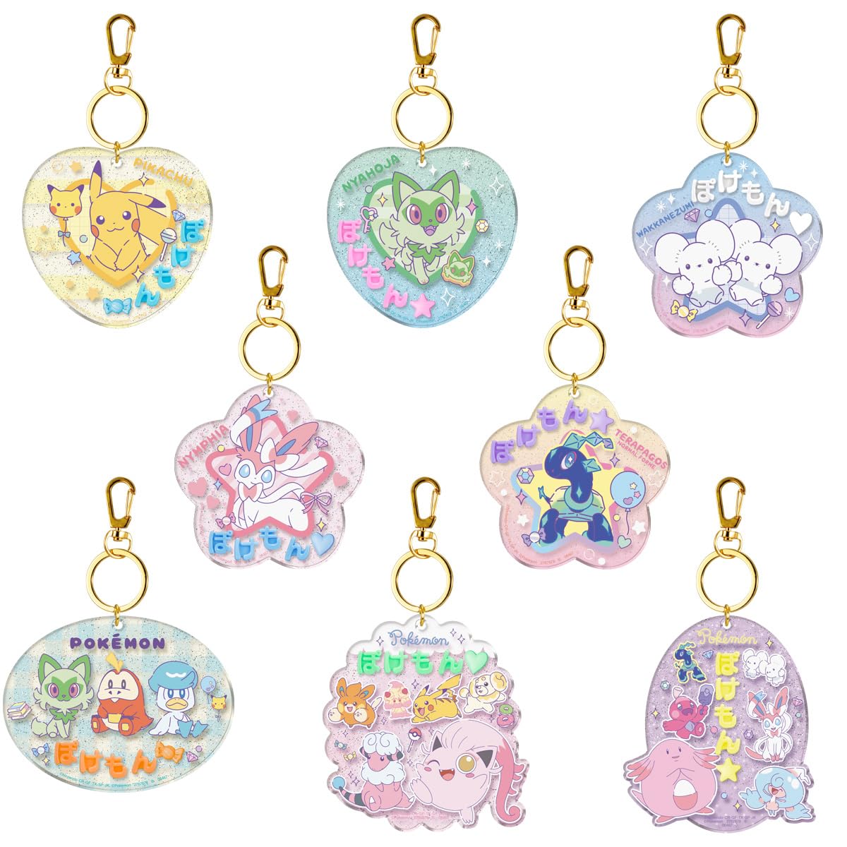'Bandai Pokemon Clap-Clap Deco Name Chewing Gum Candy Toy Box Set of 12 NEW'