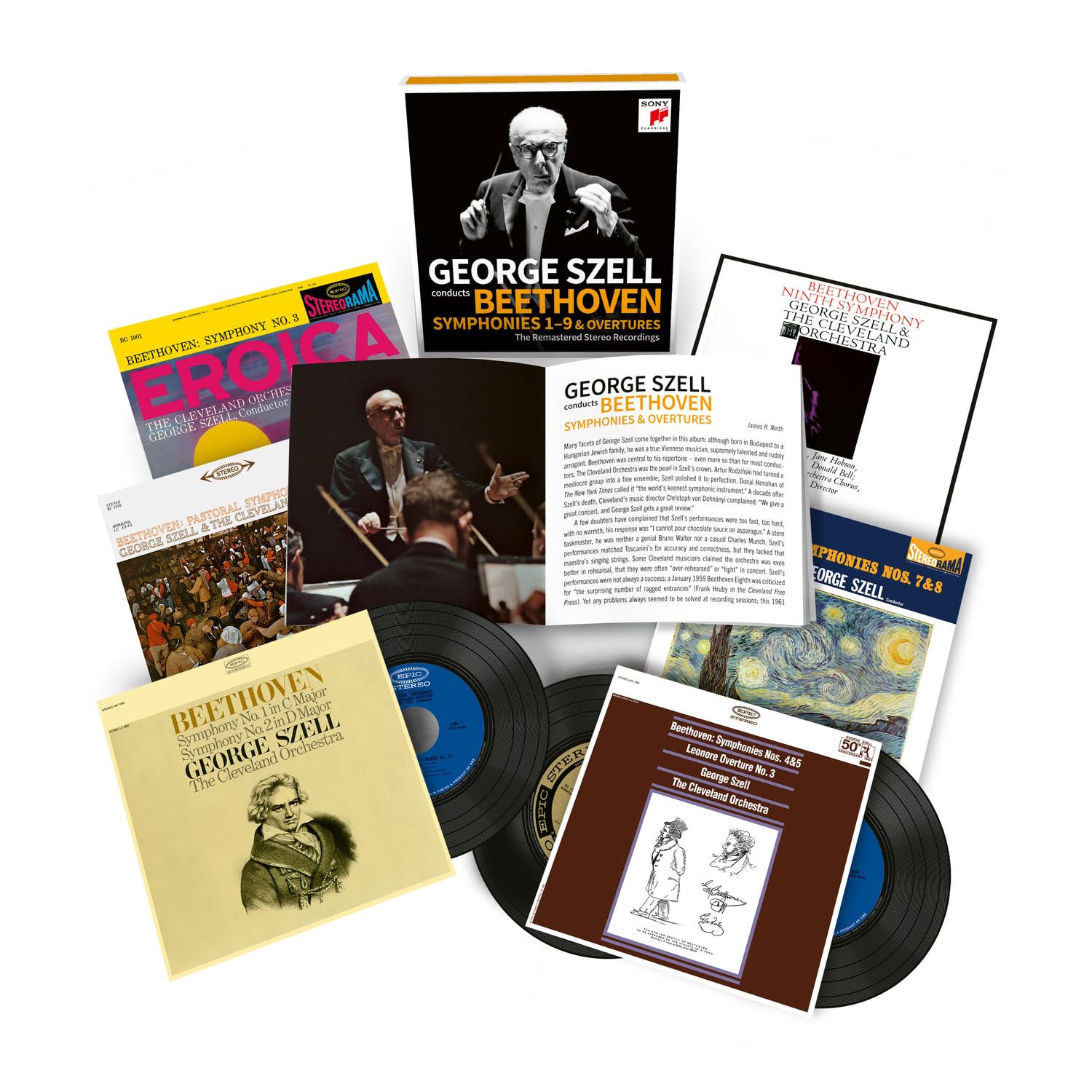 George Szell Beethoven Symphonies & Overtures 7 CD Box Set NEW