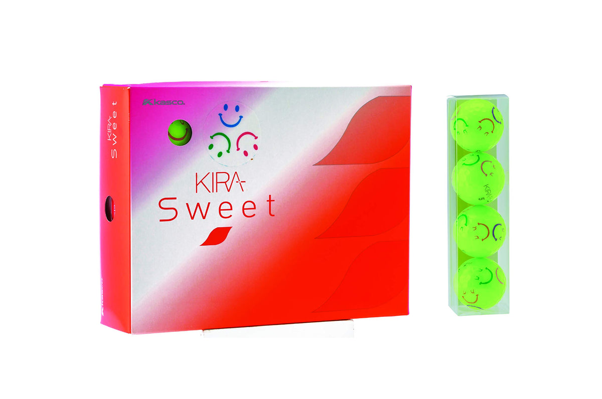 Kasco Golf Ball Ladies KIRA SWEET with Character Mark 1 Dozen 12 balls Lime NEW