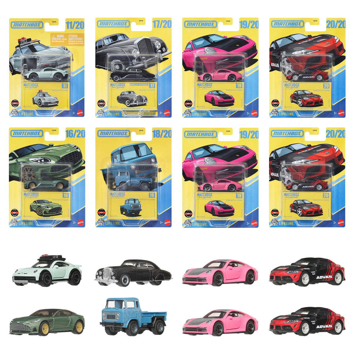 'Mattel Matchbox Collectors Assortment Mini Vehicle 8-Car Box GBJ48-987D NEW'