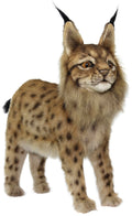 'Hansa Eurasian Lynx Standing Plush Toy BH8070 33cm Realistic Soft Animal NEW'