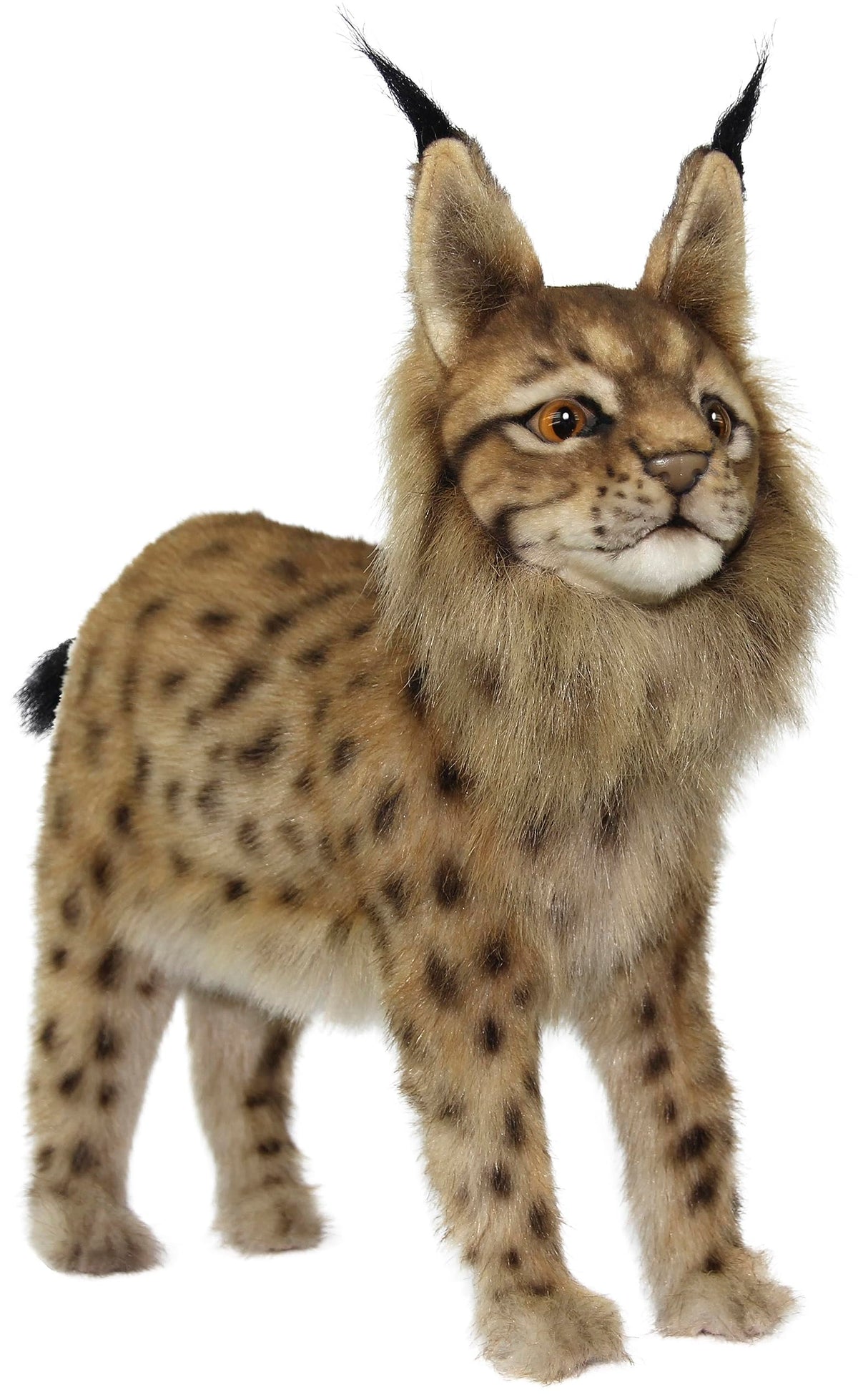 'Hansa Eurasian Lynx Standing Plush Toy BH8070 33cm Realistic Soft Animal NEW'