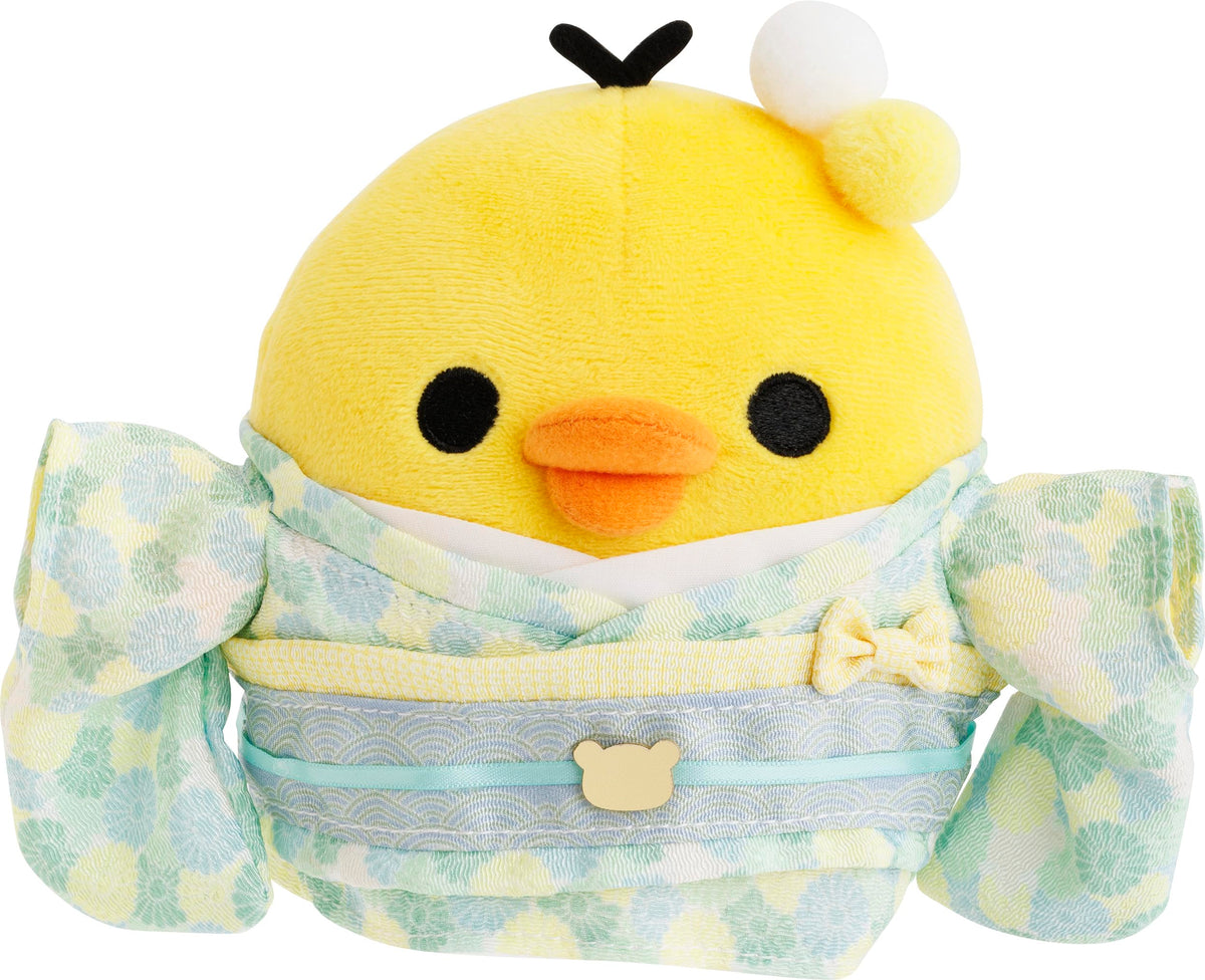 'NEW San-X Rilakkuma Kimono Series Kiiroitori Plush Mascot 12 cm'