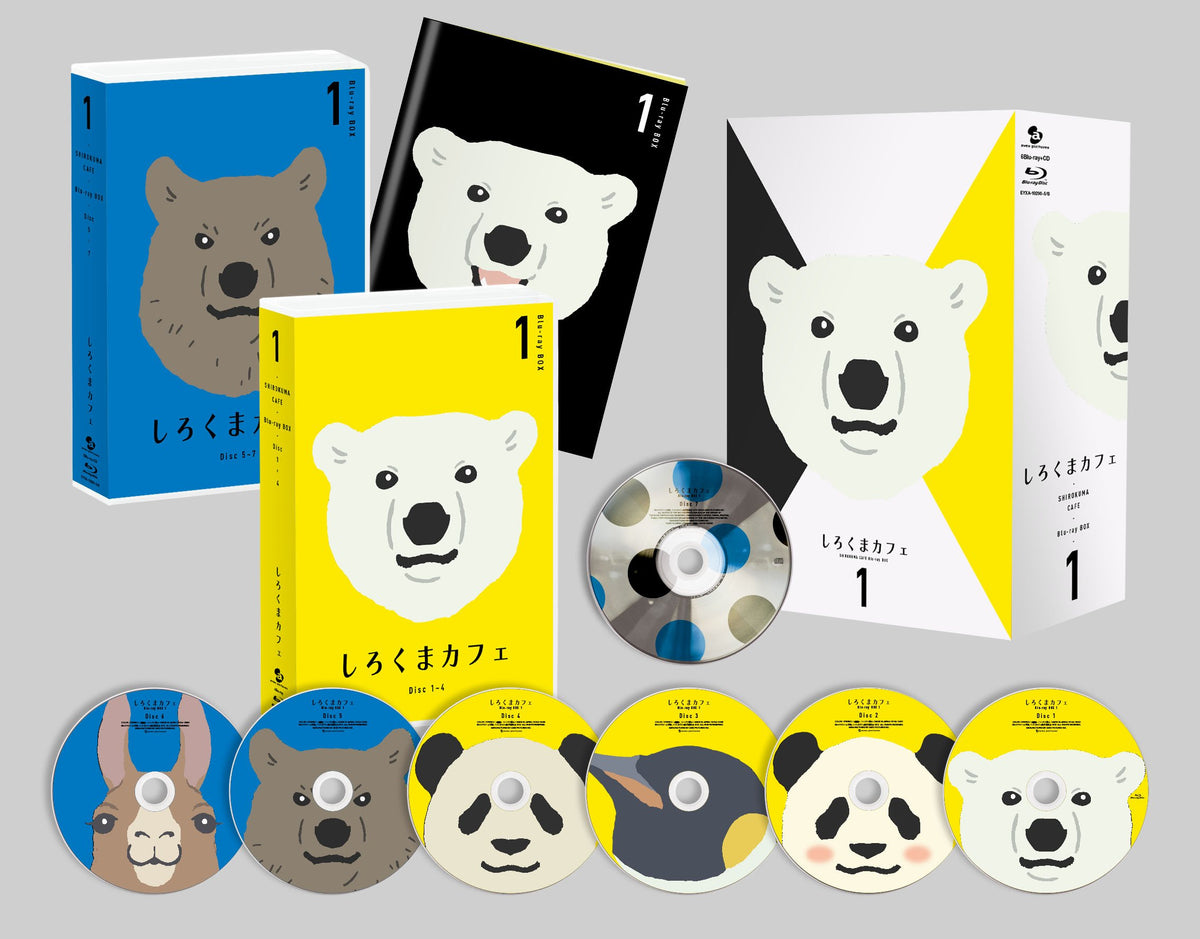 Shirokuma Cafe cafe.1-3 Blu-ray animate limited edition. NEW