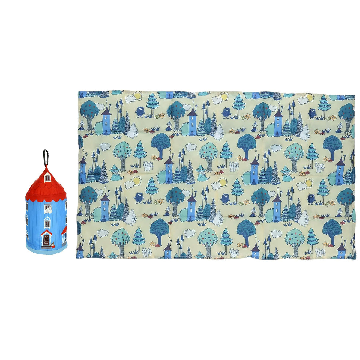 Marushin Moomin House Blanket with Pouch Cute Fluffy Mitt Fabric Cold NEW