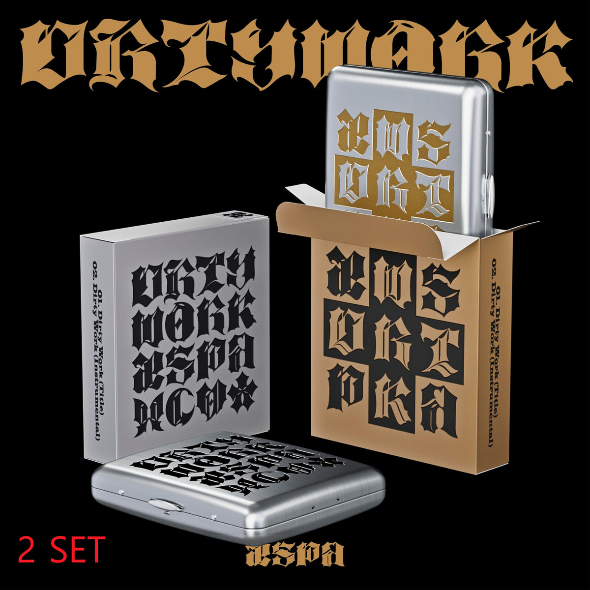 Official Import aespa Dirty WorkDirty Case Ver. 2 SET Korean Version NEW