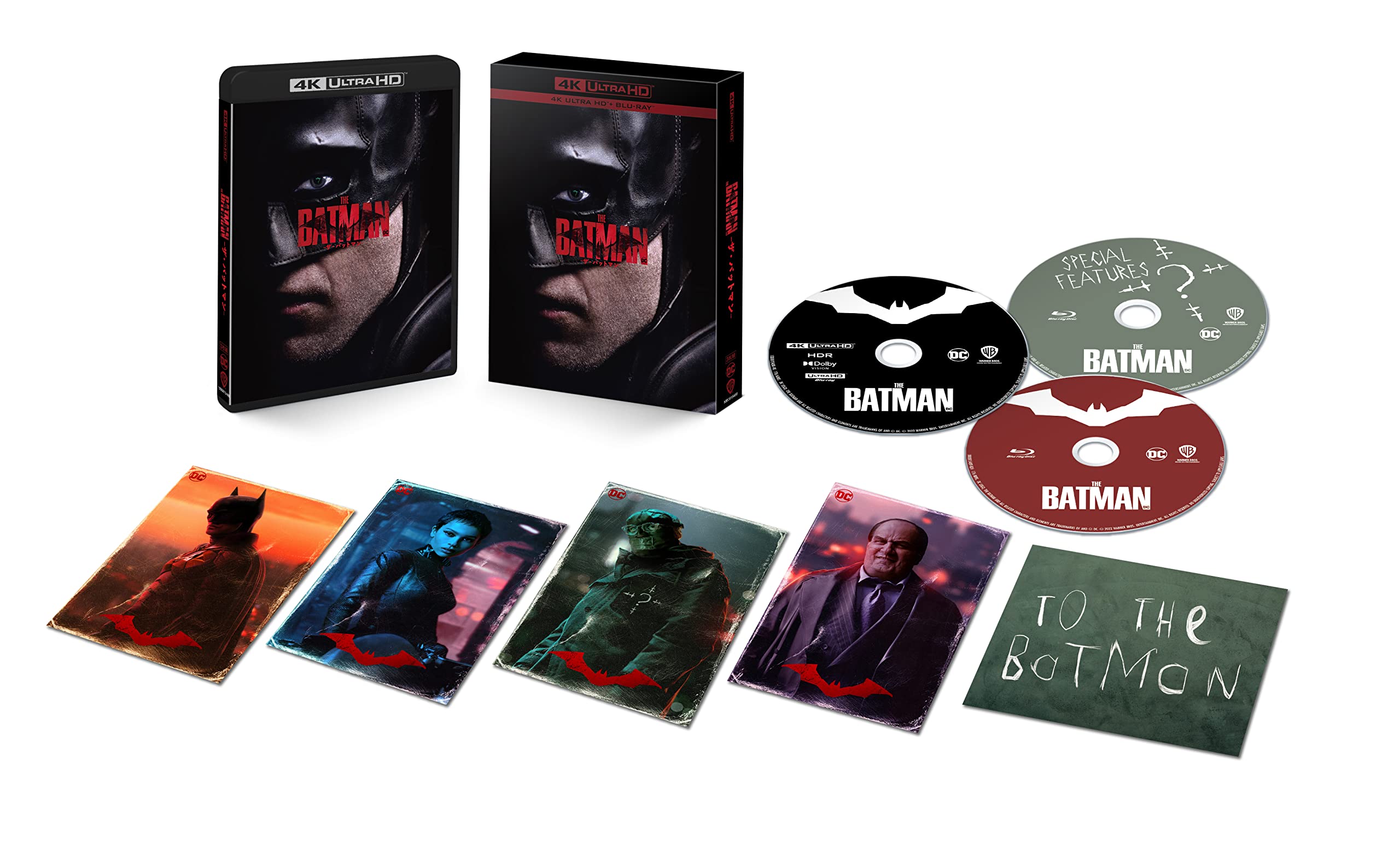 Happinet [Blu-Ray] The Batman 3-Disc Set With 4 Character Cards NEW