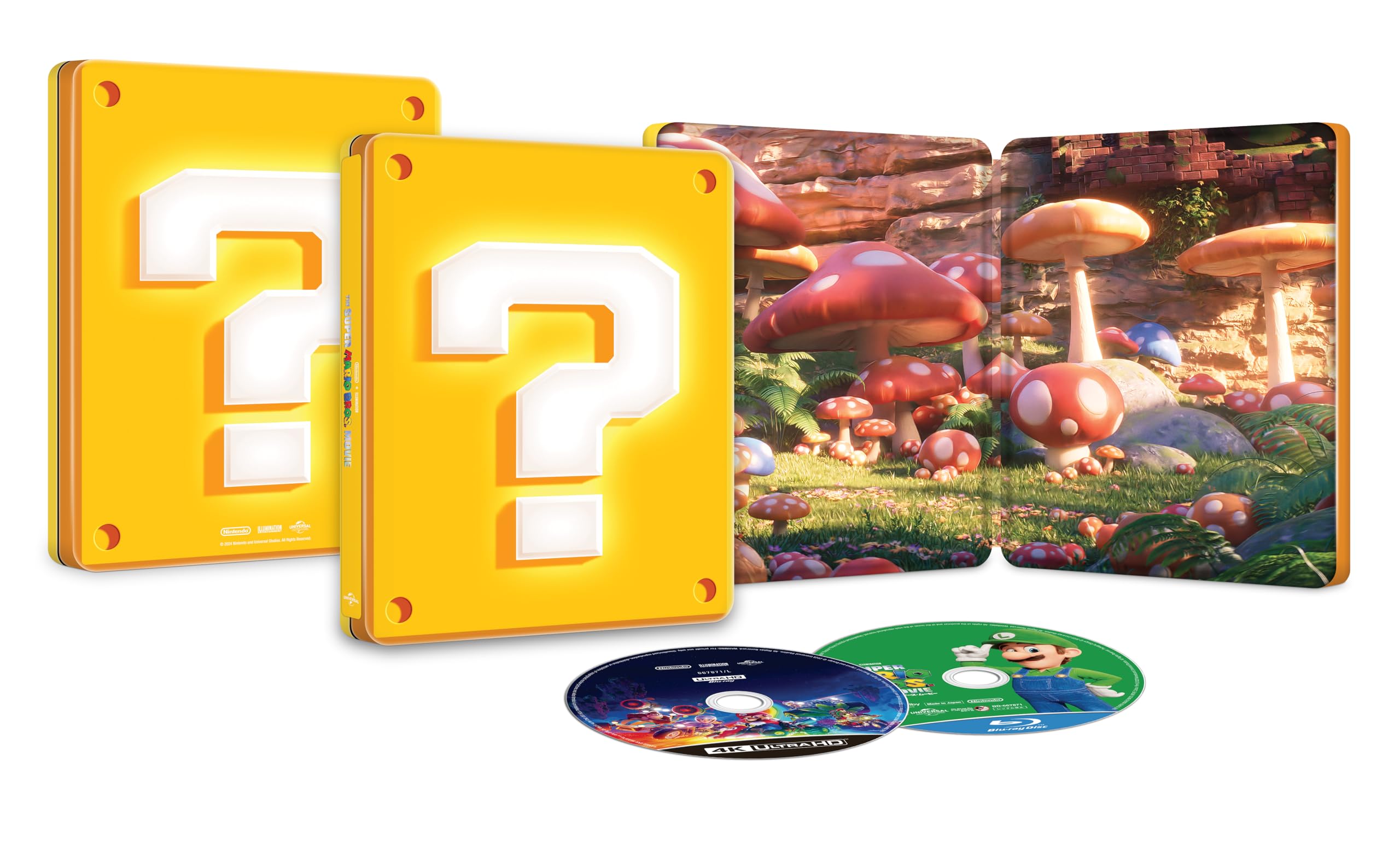 The Super Mario Bros. Movie 4K Ultra HD+Blu-ray+Steelbook Question Block Japan