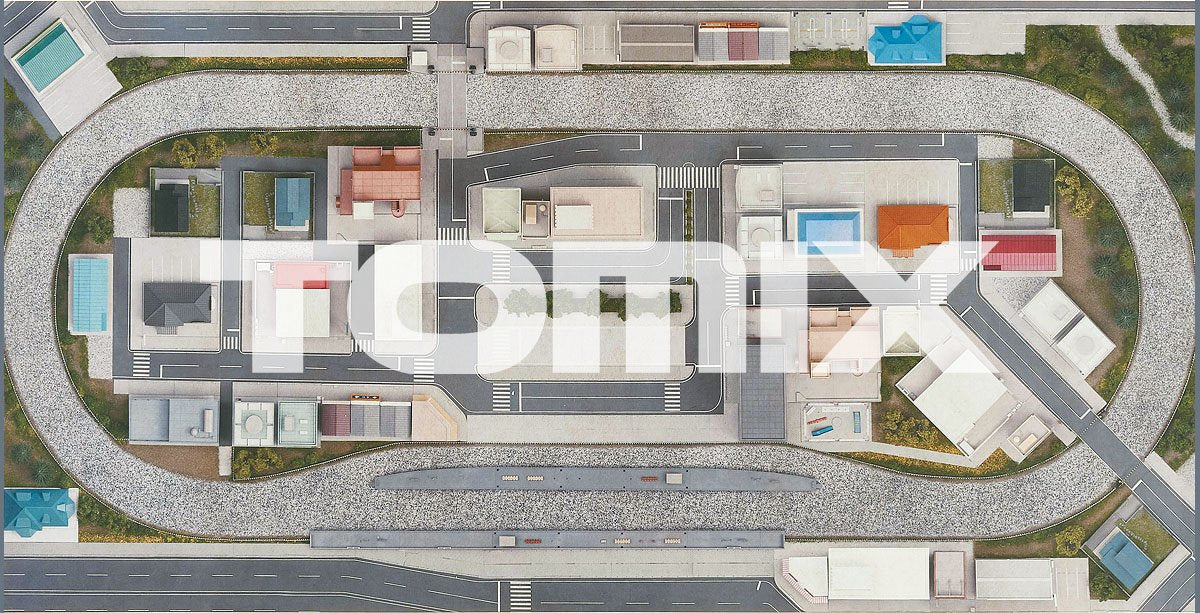 'TOMIX 8192 N Gauge Panorama Mat Town Layout 900 x 1800mm NEW'