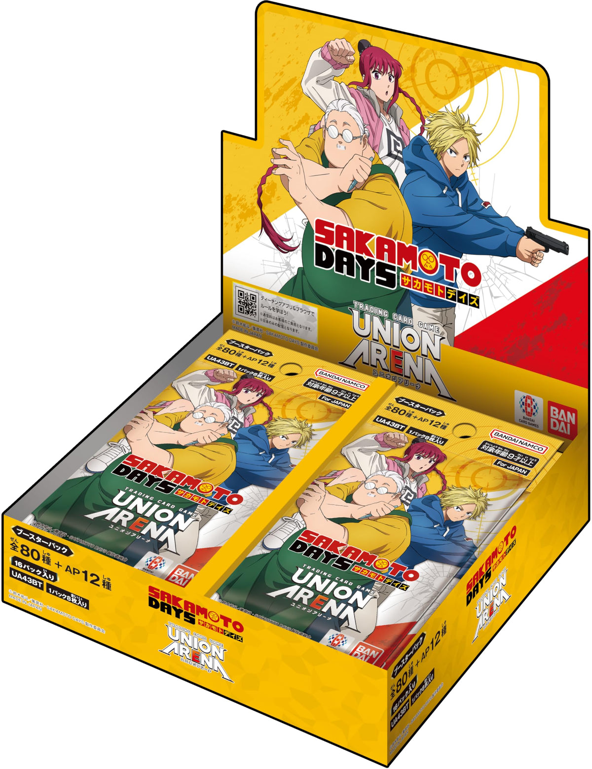 BANDAI UNION ARENA Booster Pack SAKAMOTO DAYS UA43BT BOX 16 Packs Included NEW