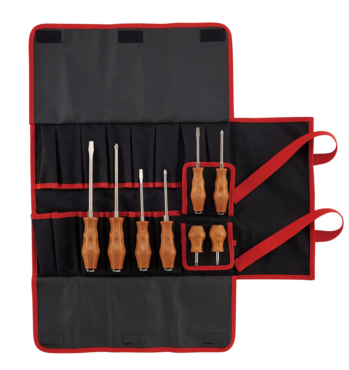 'TONE PWD8 Non Slip Screwdriver Set 8pcs Black Grip Phillips Slotted Tool NEW'