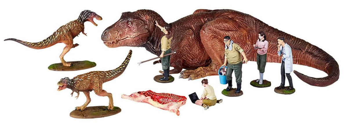 KAIYODO ART PLA Researcher and Tyrannosaurus Set 135 Scale Unpainted NEW